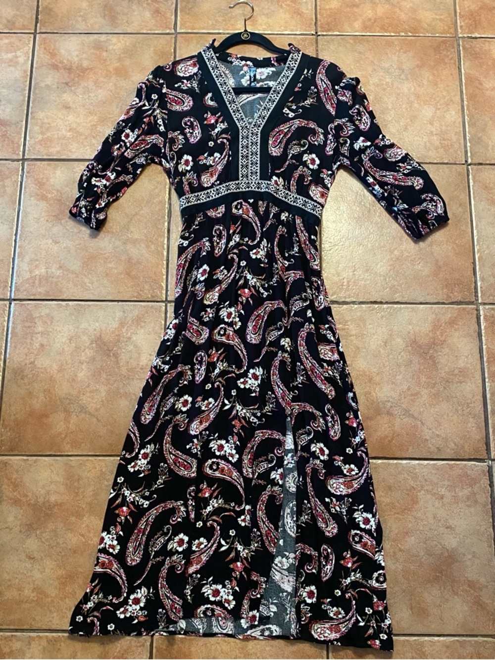 Luna Chix Aztec Paisley Floral Dress Medium